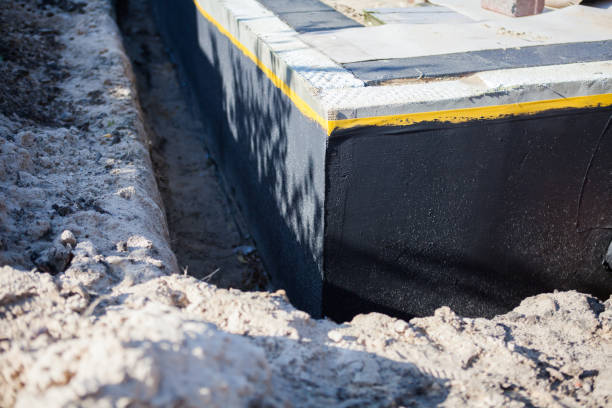 Residential Basement Waterproofing installation at a Elnora, IN home by SJ Waterproofing Pros